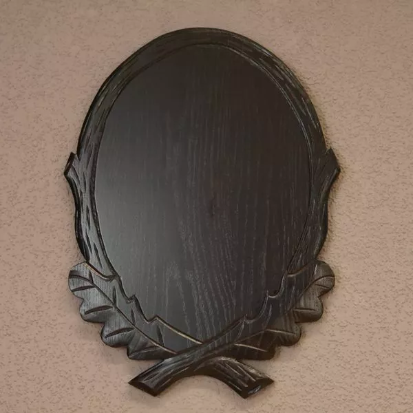 Escudo de Trofeo para Cabeza Preparado Af 40x30cm Mufflon Jabalí Ciervo Aries