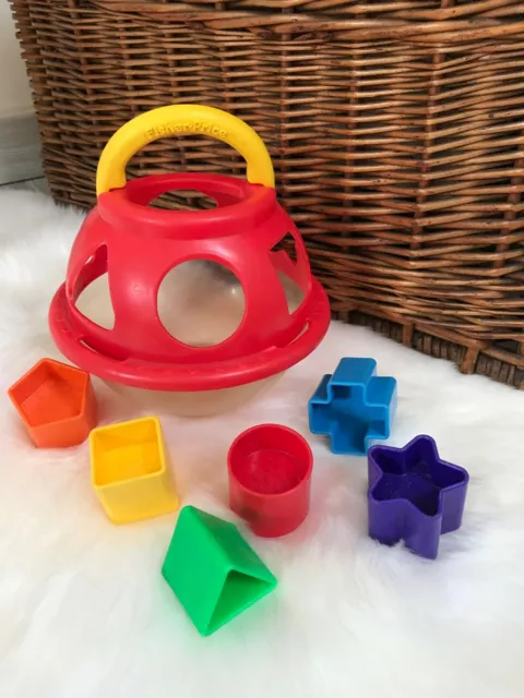 ☻ Jouet Boite A Cube Forme Fisher Price Vintage Réf: 1059 Année 1992 Complet