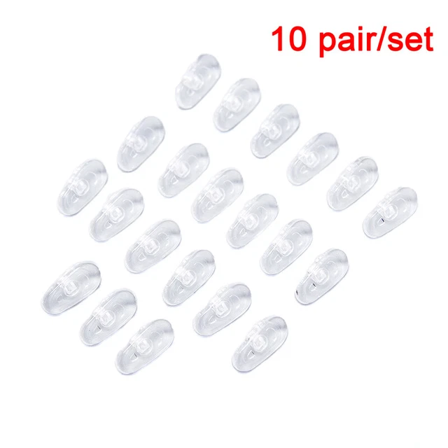 10 Paia Nasali in Silicone Morbido Trasparente Per Occhiali Usura degli Occhi Non S ojL F2