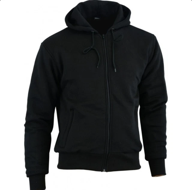 Felpa con cappuccio Speedmaxx DA UOMO NERA MOTO con cerniera ARMATURA RIMOVIBILE taglia 4XL