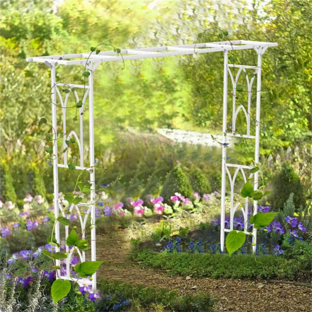 Heavy Duty Metal Garden Arch Archway Gate Plants Rose Wreath Wedding Stand Event