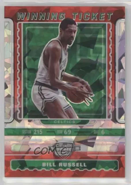 2019 Contenders Optic Winning Tickets Red Cracked Ice Prizm Bill Russell #11 HOF