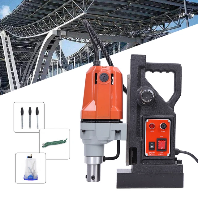 1100W 2700LBS MD40 Magnetic Core Drill Press Machine 40mm Boring Mag Force