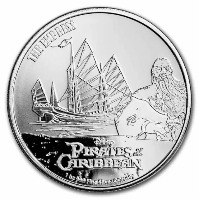 2021 Niue Pirates of the Caribbean The Empress 1 oz Silver BU Coin in capsule