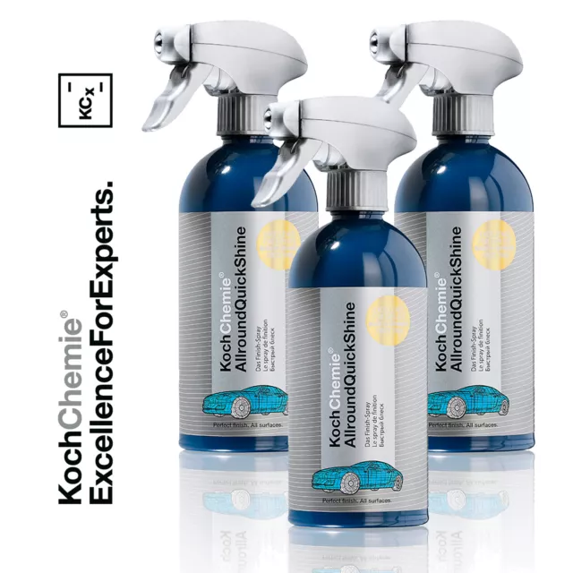 3x Koch Chemie AllRoundQuickShine - Finish Spray 500ml Detailer Cockpitpflege