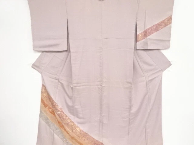 39907# Japanese Kimono / Antique Kimono / Shibori / Embroidery / Ume & Bambo