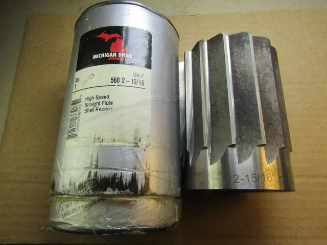 Michigan Drill 2-15/16" High Speed Straight Flute Shell Reamer #560 2-15/16 NOS