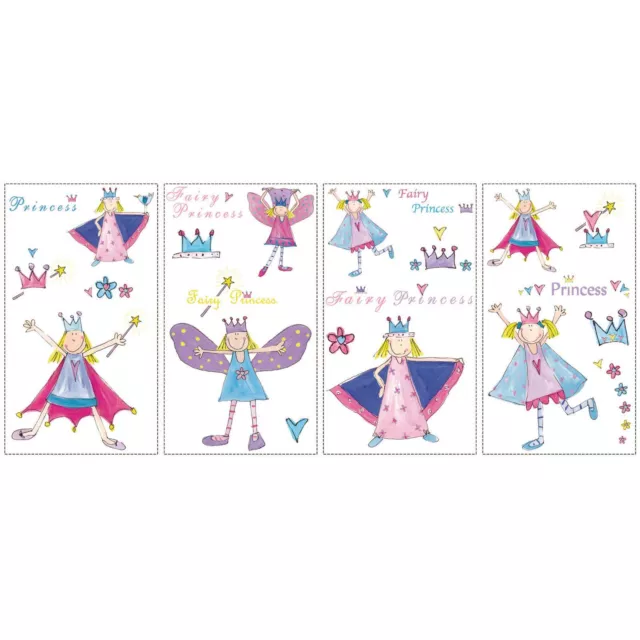 Room Mates Fairy Princesa Adhesivos de Pared Dormitorio Infantil Niña Nuevo