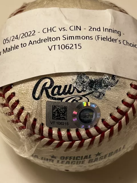 MLB Authenticated - Andrelton Simmons Fielder’s Choice - Error by Tyler Mahle