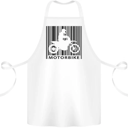 Grembiule moto codice a barre biker cotone 100% biologico
