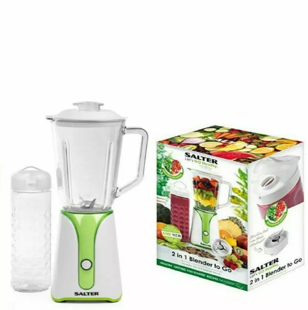 2 in1 Salter Blender Smoothie Maker Mixer Blender Grinder Juicer With Glass Jug