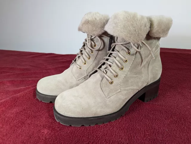 RUSSELL BROMLEY Glamper Luxury Hiking Boots in Taupe Suede Size UK 5 EU 38 115.00 PicClick UK