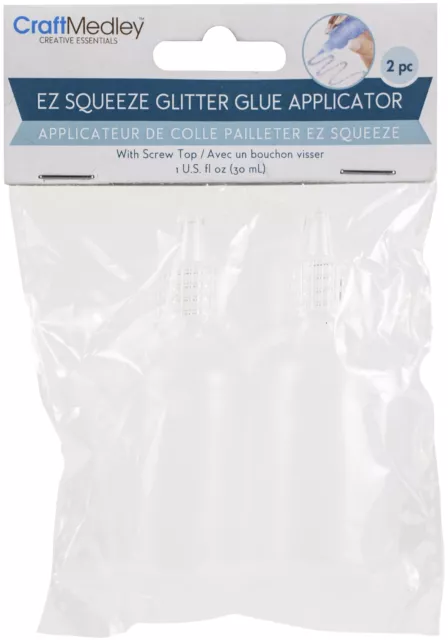 6 Pack Craft Medley Empty Glitter Glue Applicator Bottle 30ml 2/PkgPB209