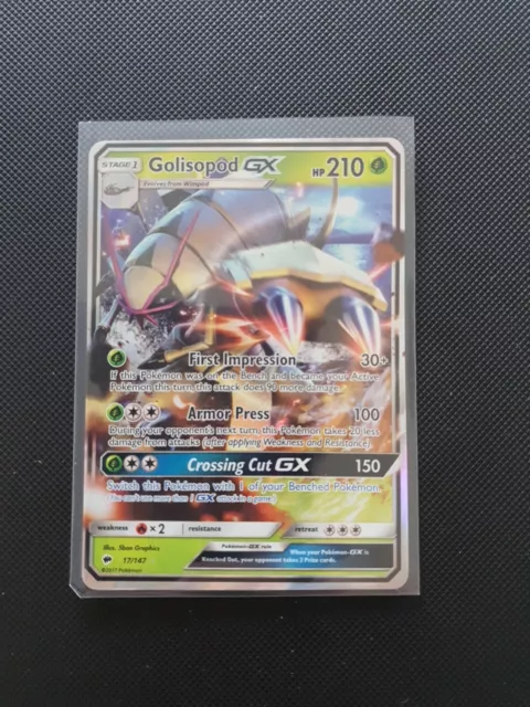 Pokemon - Golisopod GX - 17/147 - SM brennende Schatten - halbe Kunst