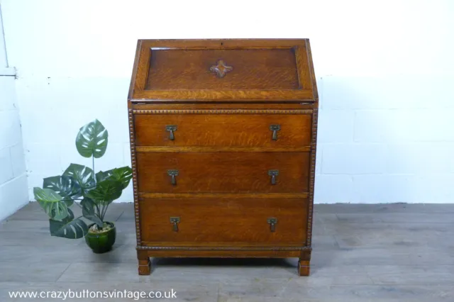 Maple & Co Small Edwardian Oak Bureau