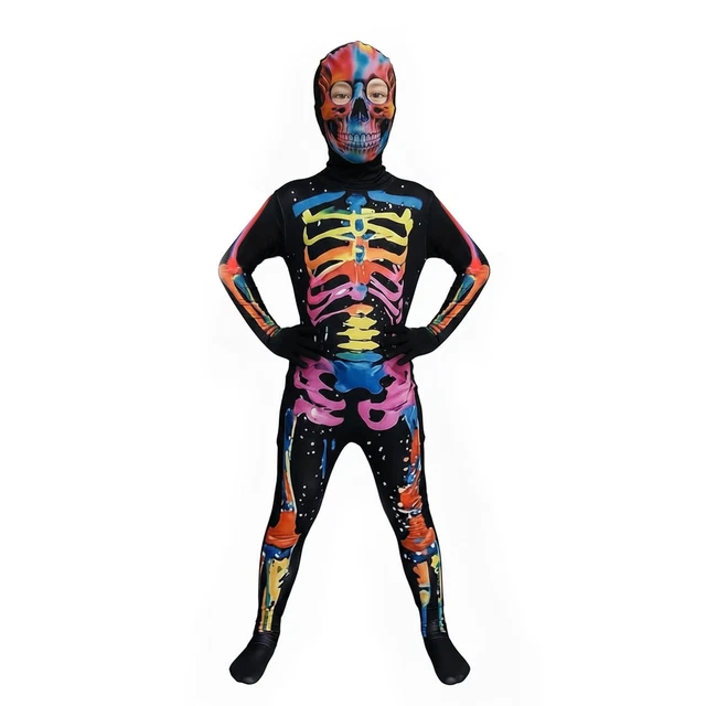 Costume Pirate Enfant 3 Pièces - Cape, Masque Crâne Et Cache-œil - Déguisement Halloween Garçon - Tissu Doux