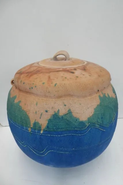 Janet De Bois Australian Pottery Lidded Urn Vase Studio Ceramic Artist