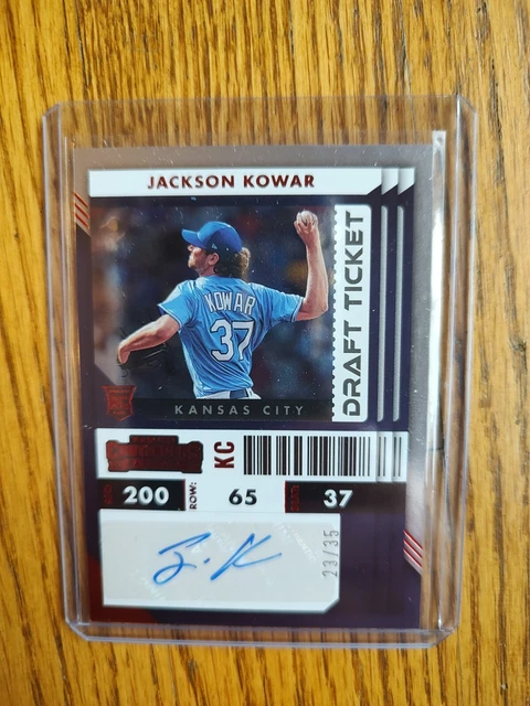 2022 Panini Contenders Jackson Kowar Draft Ticket Red Auto /35 Rookie RC #20