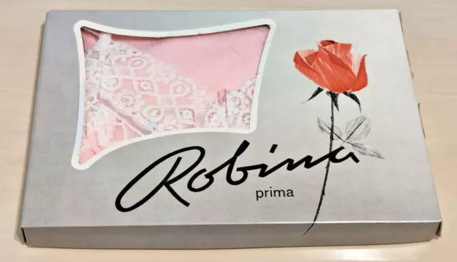Robina prima Unterhemd Spitze Rose Gr. 44 Vintage ** NEU / OVP **