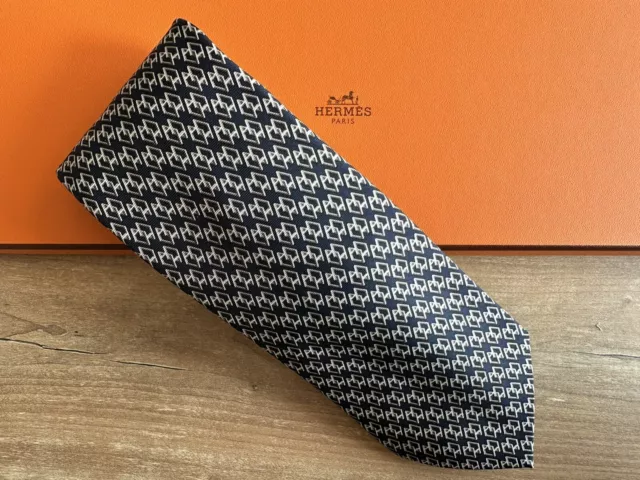 Hermès Paris Krawatte geometrische Muster Hermes