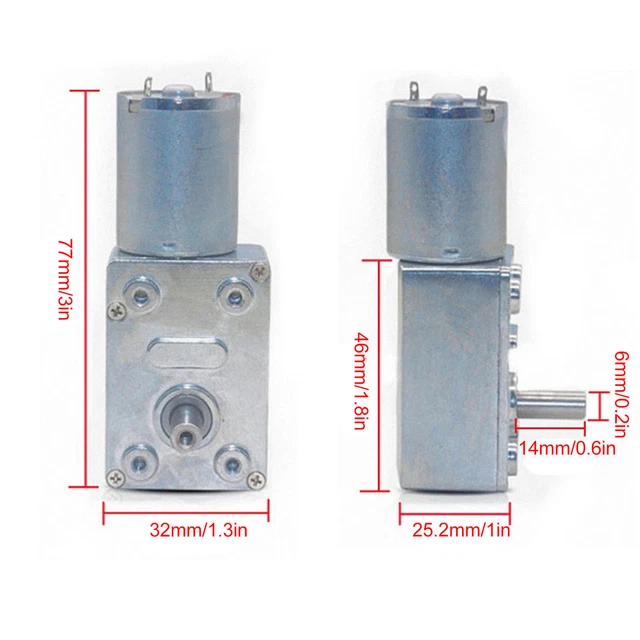 Motore Passo-passo 12. 0W 12V 24V DC Motore Del Riduttore Del Worm - Foto 6