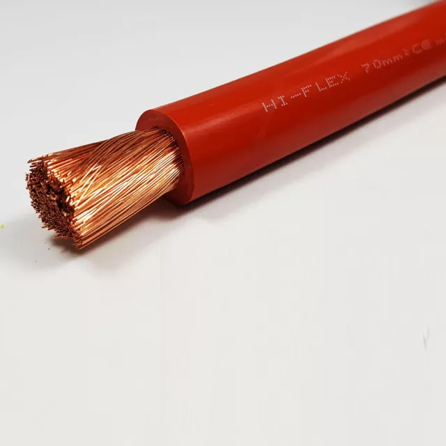70mm2 485 A Amps Flexible PVC Battery Welding Cable Red 1 - 100M M Lengths CAR