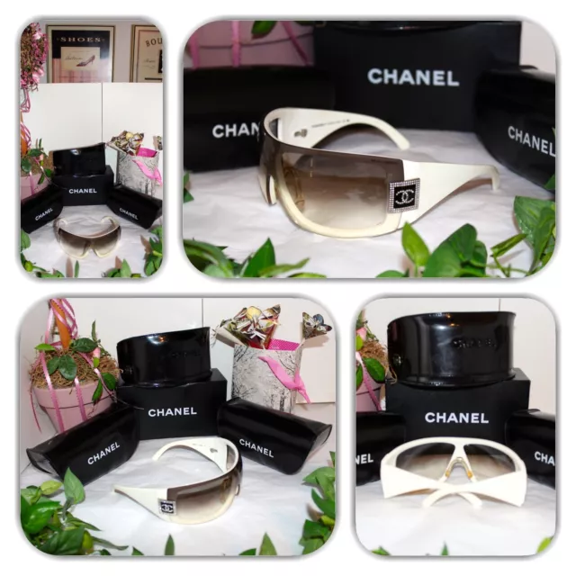 2014 Runway Limited Edition Chanel Visor Sunglasses Black White Cara  Delevingne at 1stDibs