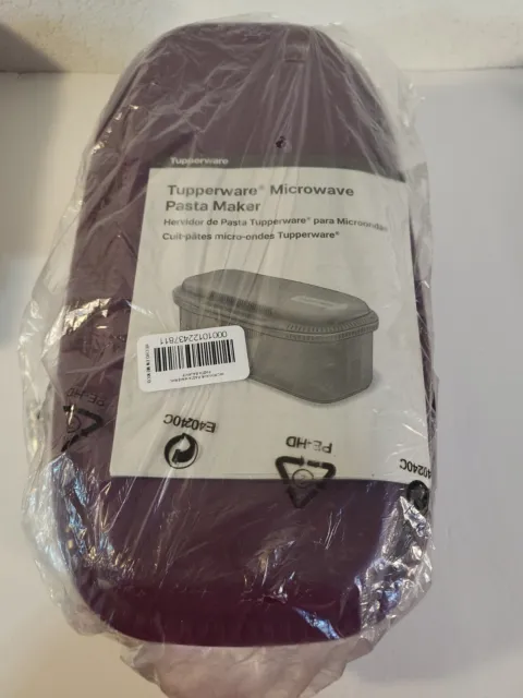 Tupperware Microwave Pasta Cooker Cook Strain Serve Purple NEW!!!
