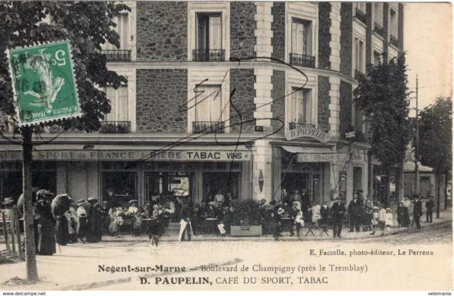 S3269 cpa 94 Nogent sur Marne - Boulevard de Champigny, D. Paupelin, café du Spo