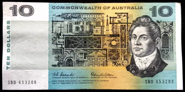 Australia $10 ten dollars Commonwealth of Australia Coombs Wilson note circ