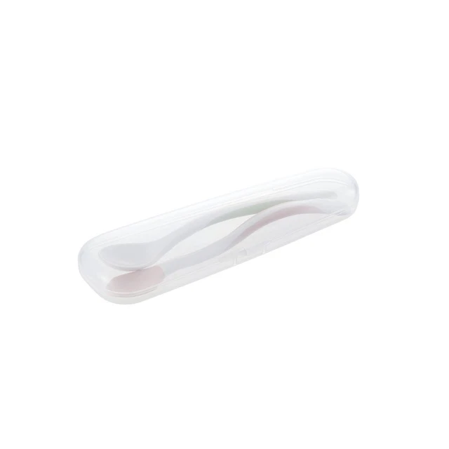 Juego de cucharas de comida para bebé Richell Try con estuche