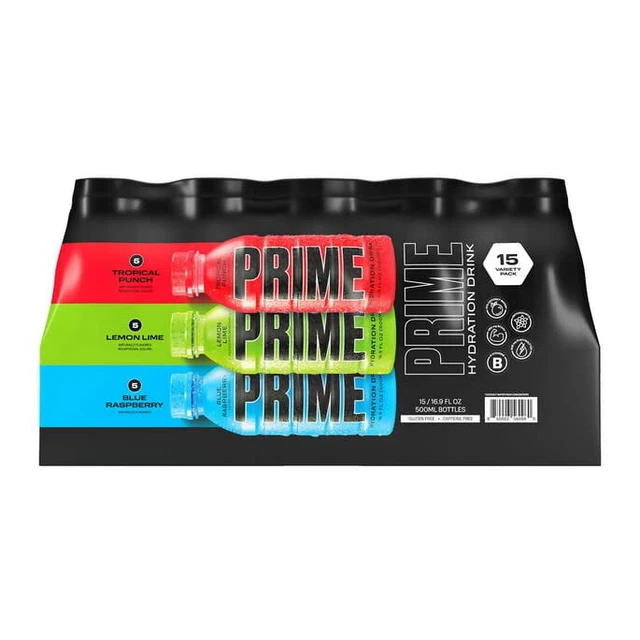 PRIME HYDRATION DRINK Variety Pack 16.9 Fl Oz (15 Pack) 90.20 PicClick