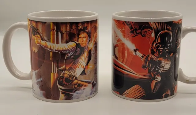 Set of 2 Star Wars Coffee Mug Luke Skywalker Darth Vader Han Solo Bobba Galerie