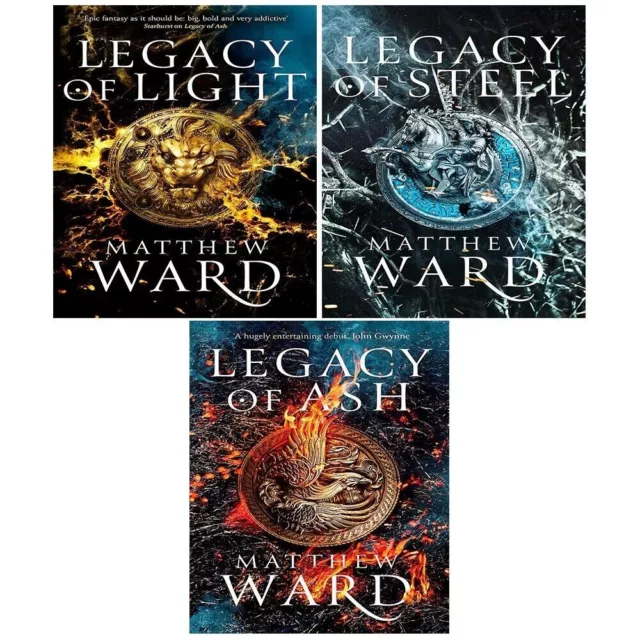 Legacy Trilogie Serie 3 Bücher Sammlung Set von Matthew Ward Legacy of Ash, Stahl