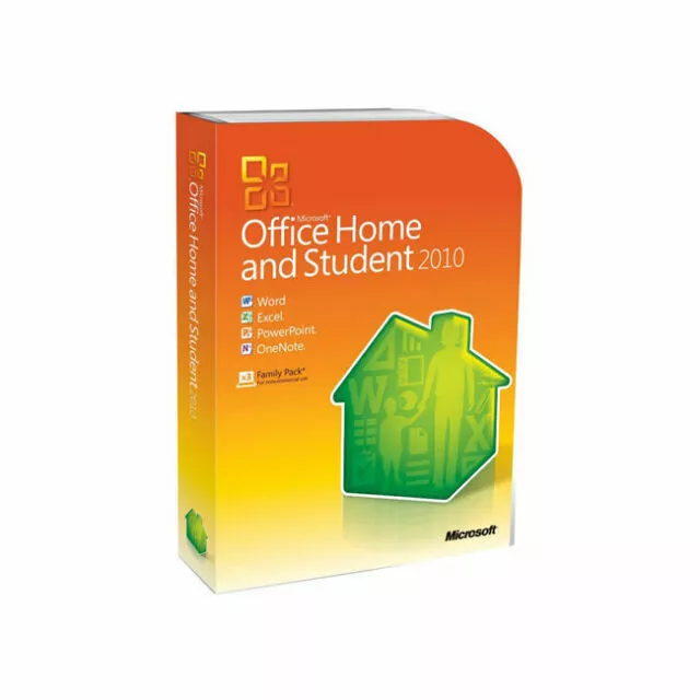 Microsoft MS Office 2010 Home and Student Family Pack For 3PCs x3 =SEALED BOX=