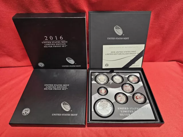 2016 US Mint Limited Edition Silver Proof Set Complete w/COA & OGP