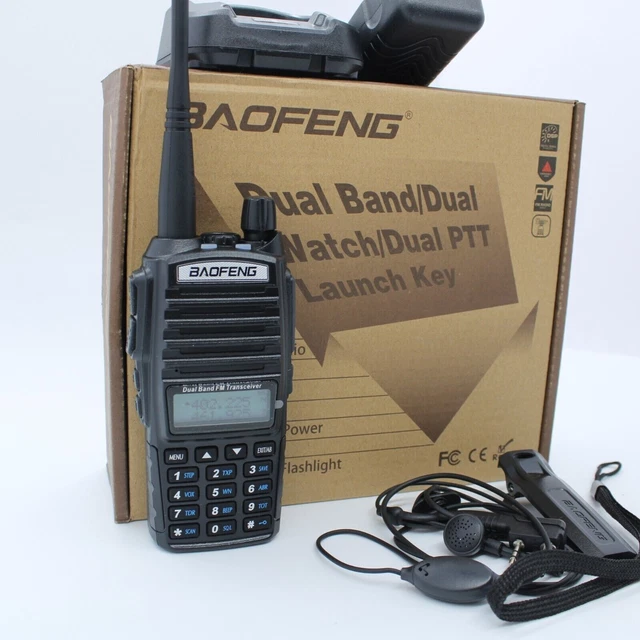 Ricetrasmettitore Baofeng UV-82 Dual Band, Completo Di Accessori, Nero, PMR