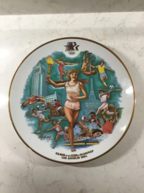 1984 Los Angeles Summer Olympic games Commemorative Souvenir Plate, Serial #5794