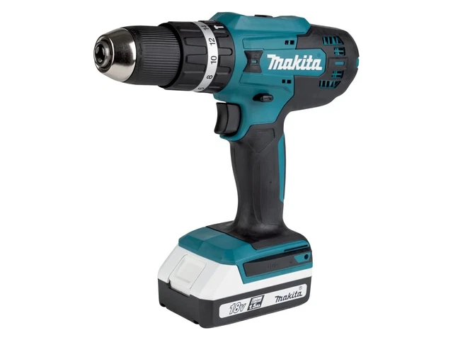 Perceuse à percussion sans fil Makita ® - HP488DWE - Batteries : 2x 18 V