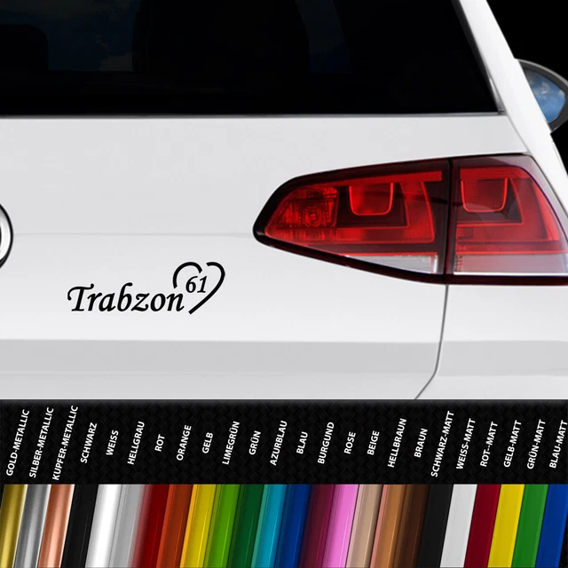 Adesivo Auto Turchia Ayyildiz - Personalizzabile Con Città (Ankara, Trabzon, Kayseri...) - Nero/Bianco
