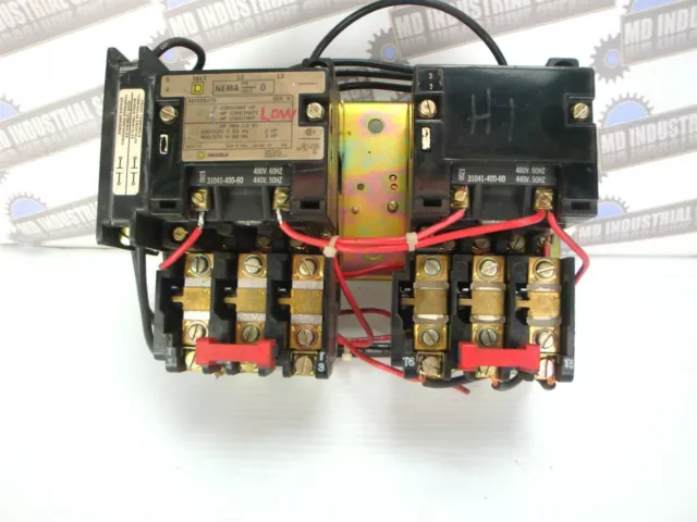 Square-D 8810SBO1S Size 0 Two-Speed Reversing Starter 230/460V Coil 2-Speed