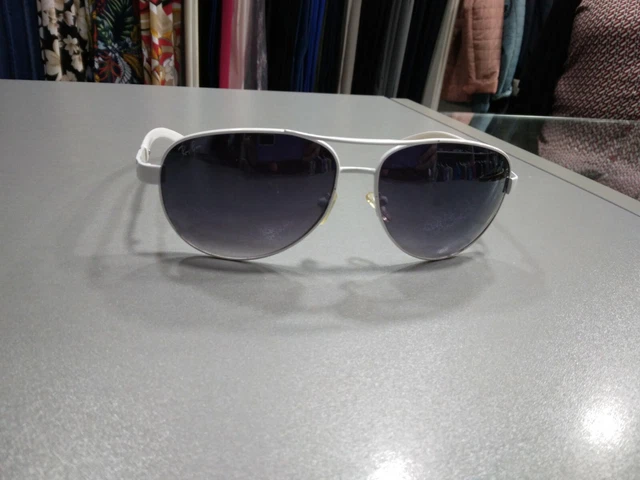 Ray-ban Aviatore Rb3386 Bianco Lenti Nero discrete Condizioni Originali B116