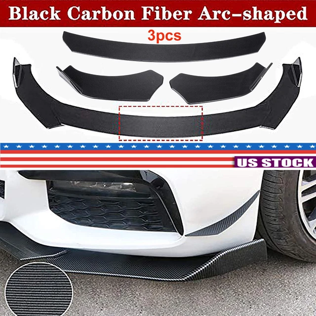 CARBON FIBER UNIVERSAL Front Bumper Lip Body Kit Splitter Spoiler Lip