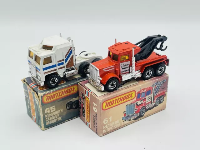 Matchbox Superfast 61 Peterbilt & 45 Kenworth Truck Bundle Job Lot