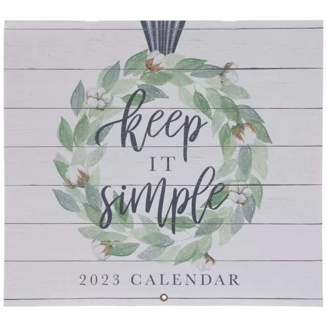 2023 &KEEP IT Simple" Calendar by Brother Sister Design Studio 12" X 13