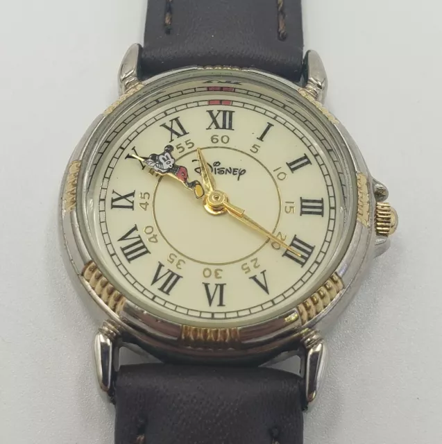 Vintage Mickey Mouse Hanging On Second Hand Disney Fossil Watch Clock Tower Vintage Mickey Mouse Hanging On Second Hand Disney Fossil Watch Clock Tower