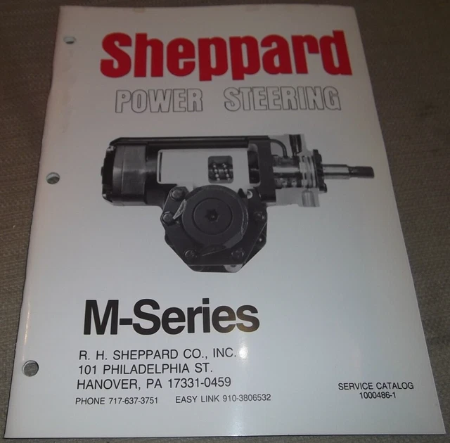 Sheppard M-SERIES Servosterzo Servizio Shop Riparazione Officina Manuale 100486