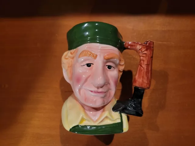 Unbranded Painted Used German Man Face Multicolored Ceramic Decoration Cafe Mug