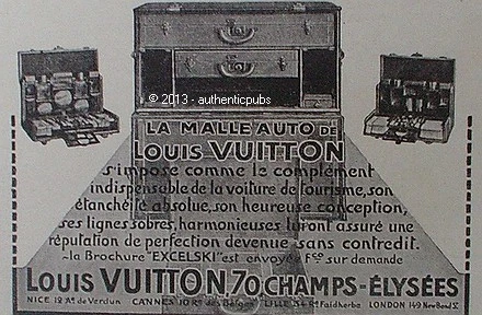 Publicite Louis Vuitton La Malle Auto Voiture De Tourisme De 1925 French Ad Pub