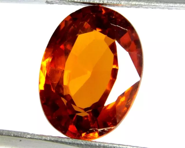 7.50 Grenat Hessonite Transparent Non Chauffé De Forme Ovale Pierre Gemme... 2